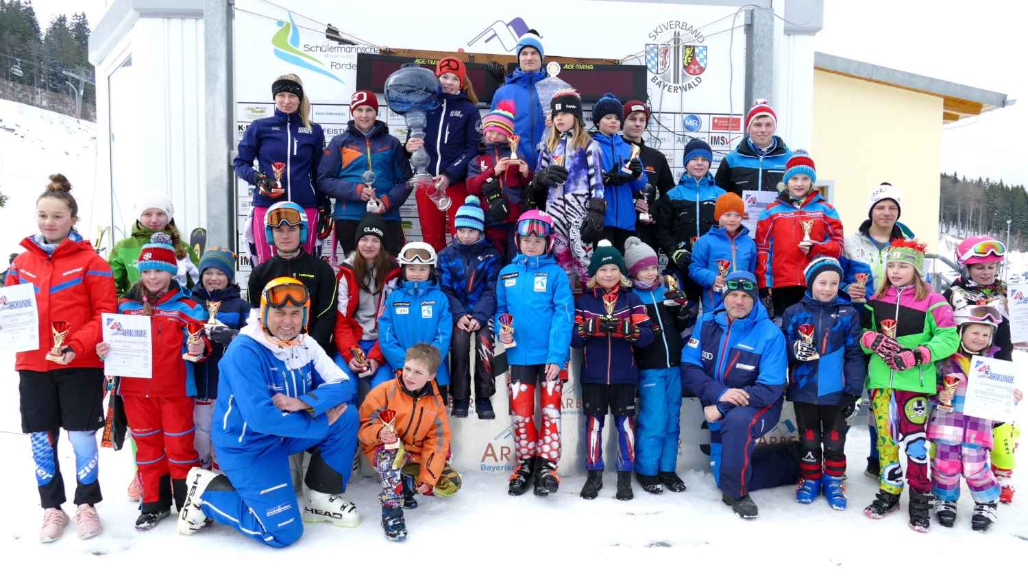 Alle Pokalgewinner des Wettbewerbs um den Ödenturmcup, die Bayerwaldmeisterschaft Slalom und die FCC-Vereinsmeisterschaft.