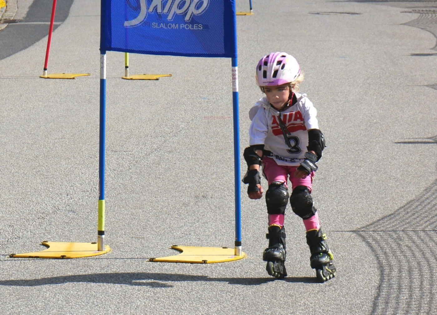 Die jüngste Starterin mit gerade mal sechs Jahren durfte an den Toren schon mal die Bremse einsetzen.