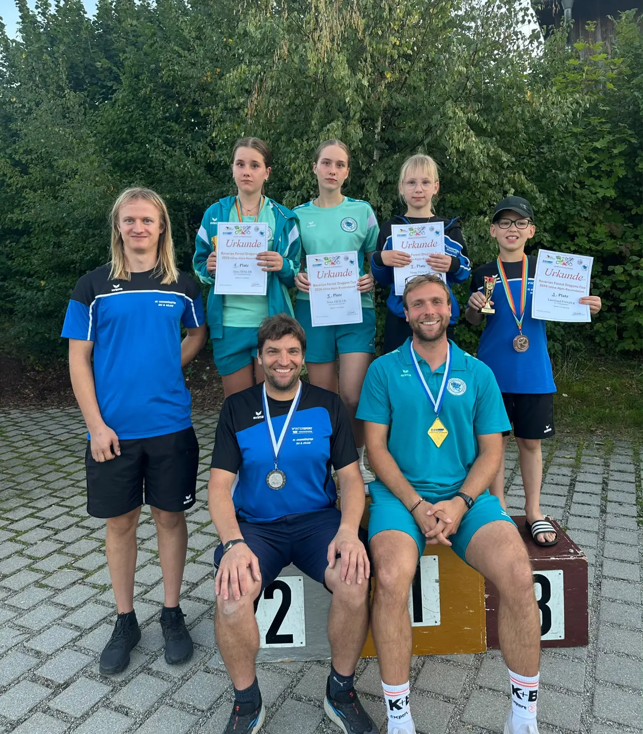 Mit ihren Resultaten bei den deutschen und bayerischen Meisterschaften im Inline alpin dürfen die Starter des FC Chammünster mit Recht zufrieden sein.